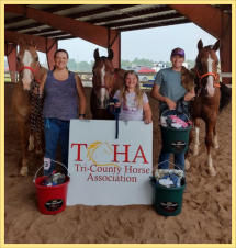 The Tri-County Horse Association provides more recreation for equestrians, to promote better horses and equestrians, increase interest in shows & gymkhanas.